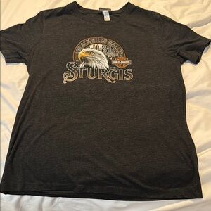 Harley-Davidson Black Short Sleeve Tee with Vintage Graphic